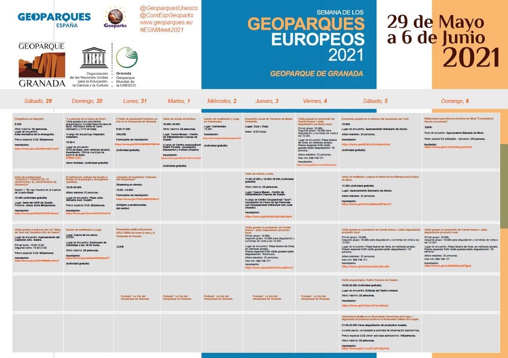 Programa Geoparque junio 2021